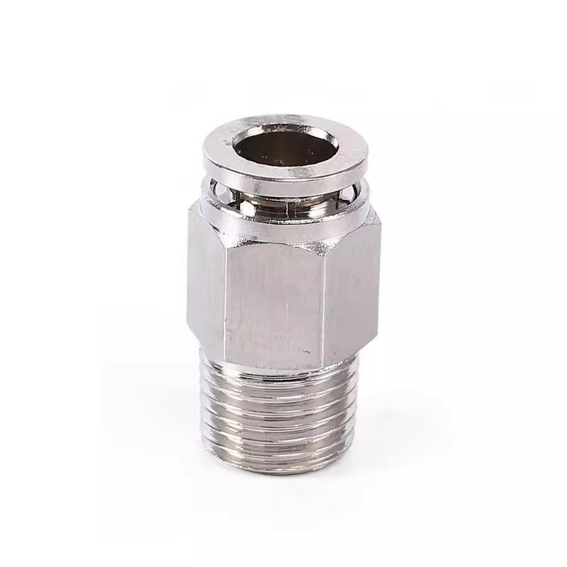 JPC series brass/stainless steel metal pneumatic push-to-connect air pipe fittings